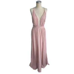 Verte Soft Pink Maxi Long Dress Size Small NWT